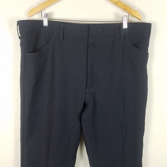 Wrangler Blue Polyester 82NV Dress Pants Mens Size - Picture 6 of 9